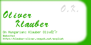 oliver klauber business card